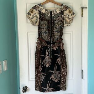 Beguile by Byron Lars NWOT Brocade Lace Sheath Dress from Anthropology